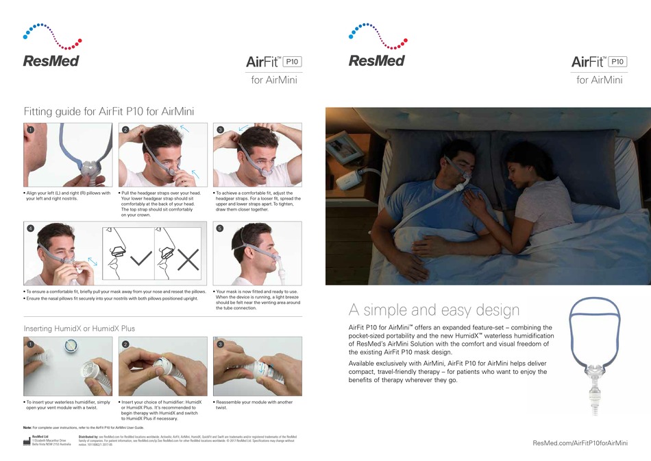 RESMED AIRFIT P10 FITTINGS MANUAL Pdf Download ManualsLib