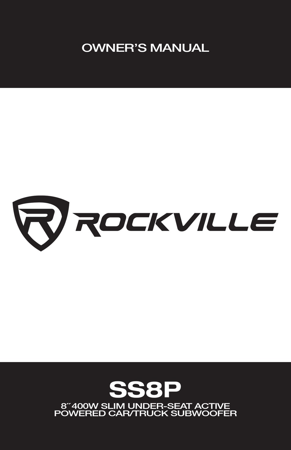 ROCKVILLE SS8P OWNER'S MANUAL Pdf Download | ManualsLib