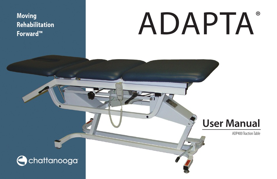Chattanooga Adapta Adp400 User Manual Pdf Download Manualslib