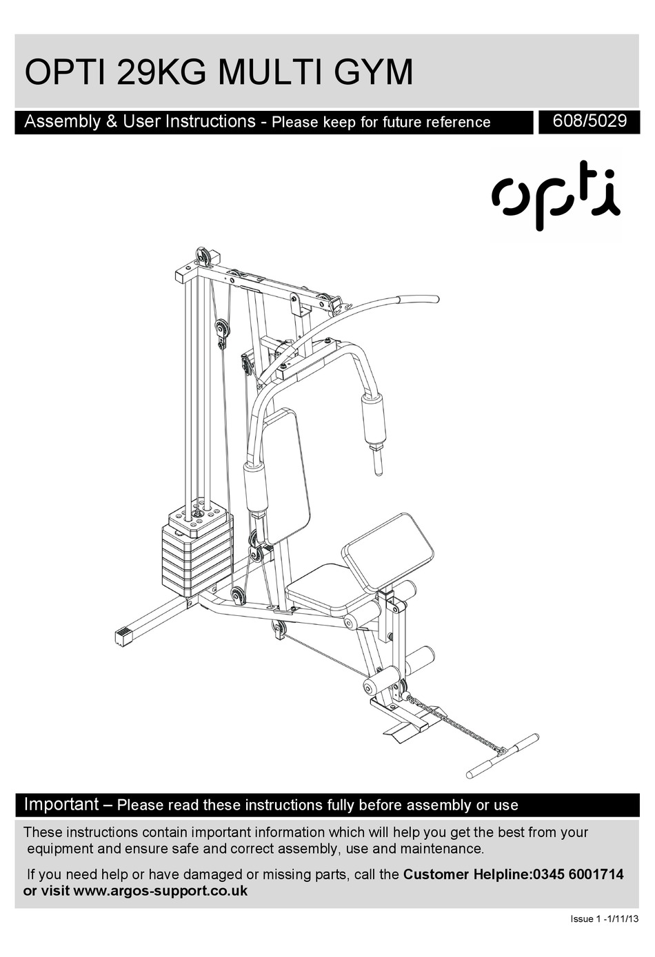 argos opti multi pull up bar
