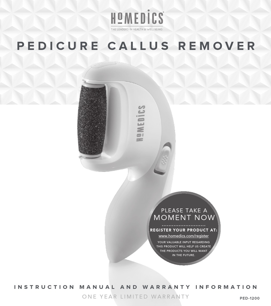 Homedics Ped 10 Instruction Manual And Warranty Information Pdf Download Manualslib