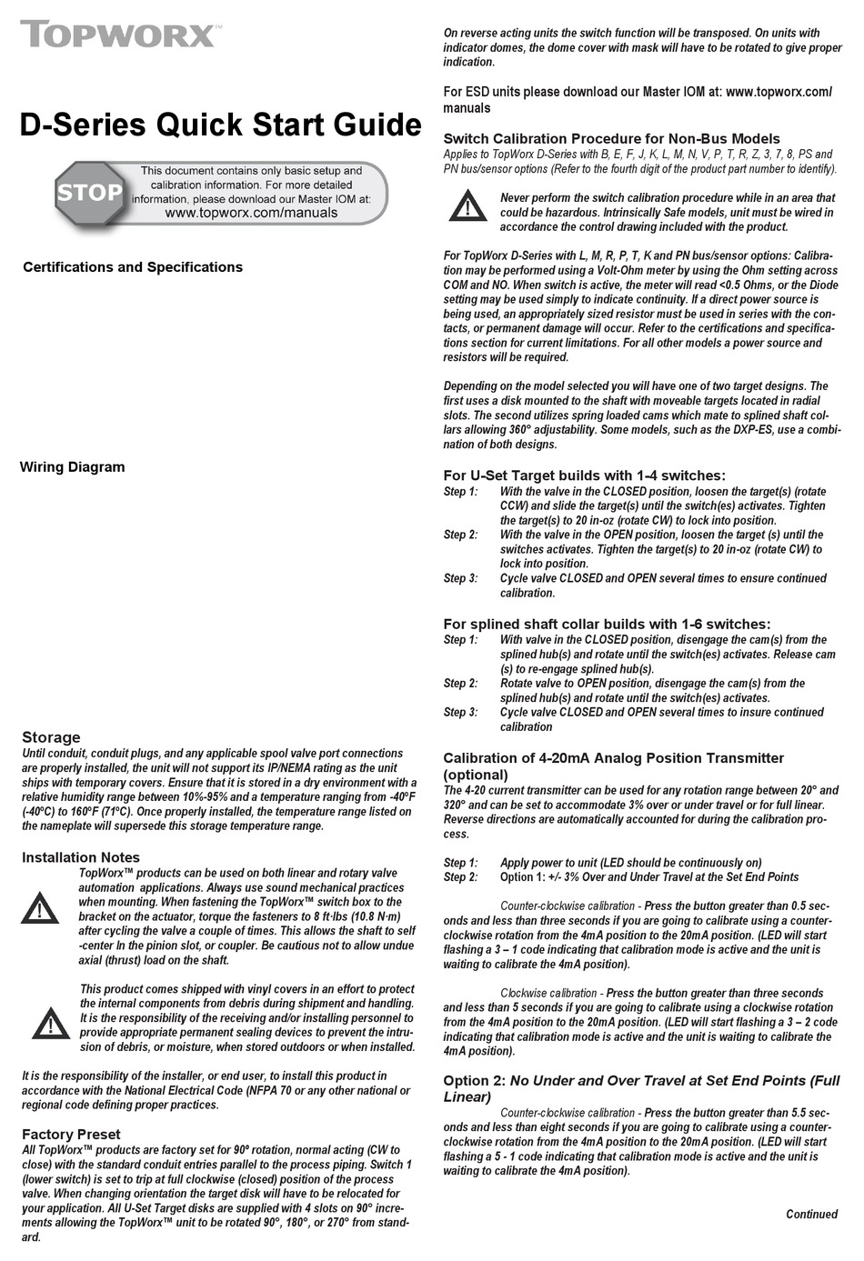 EMERSON TOPWORX D SERIES QUICK START MANUAL Pdf Download | ManualsLib