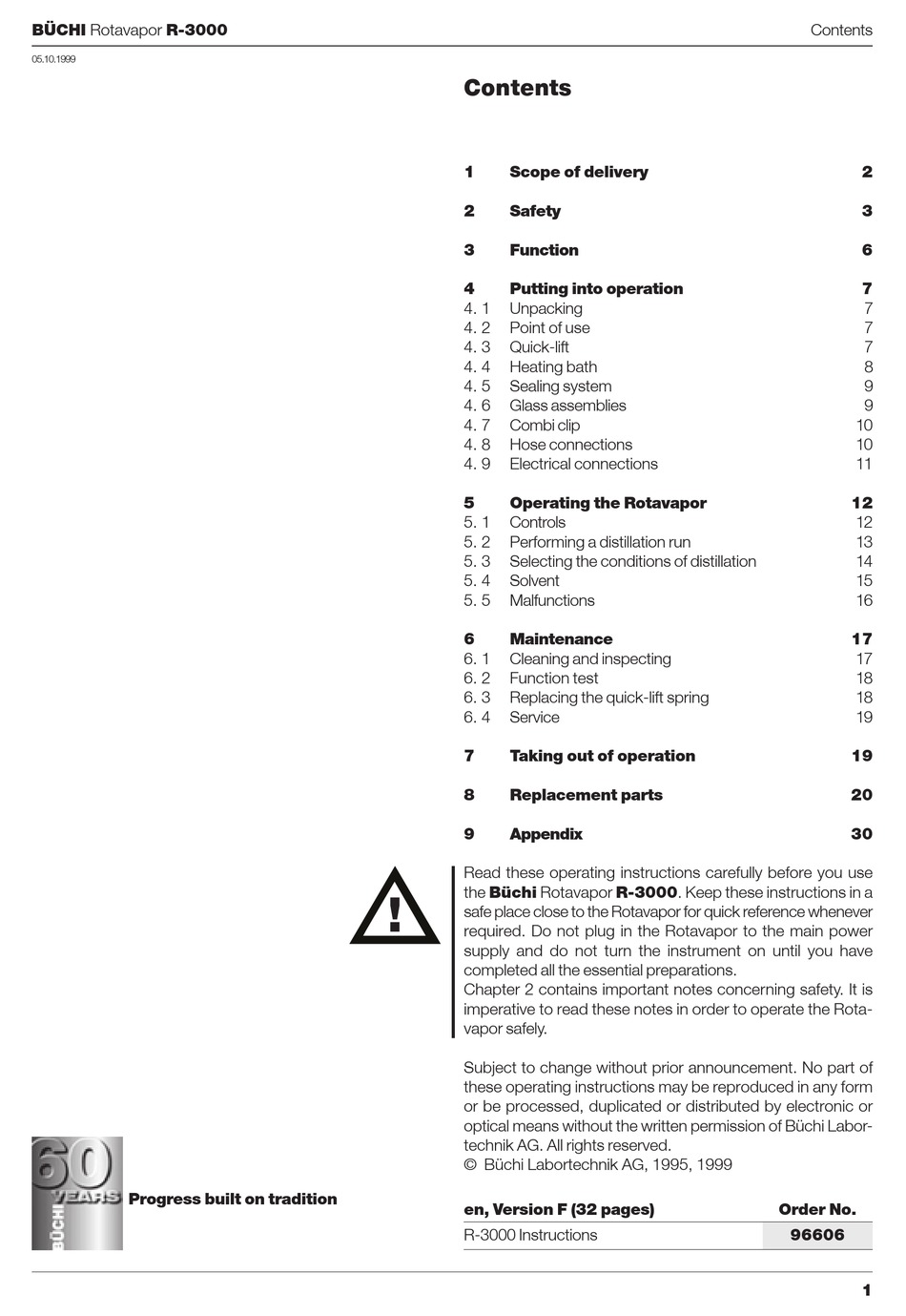 BUCHI ROTAVAPOR R-3000 OPERATING INSTRUCTIONS MANUAL Pdf Download ...