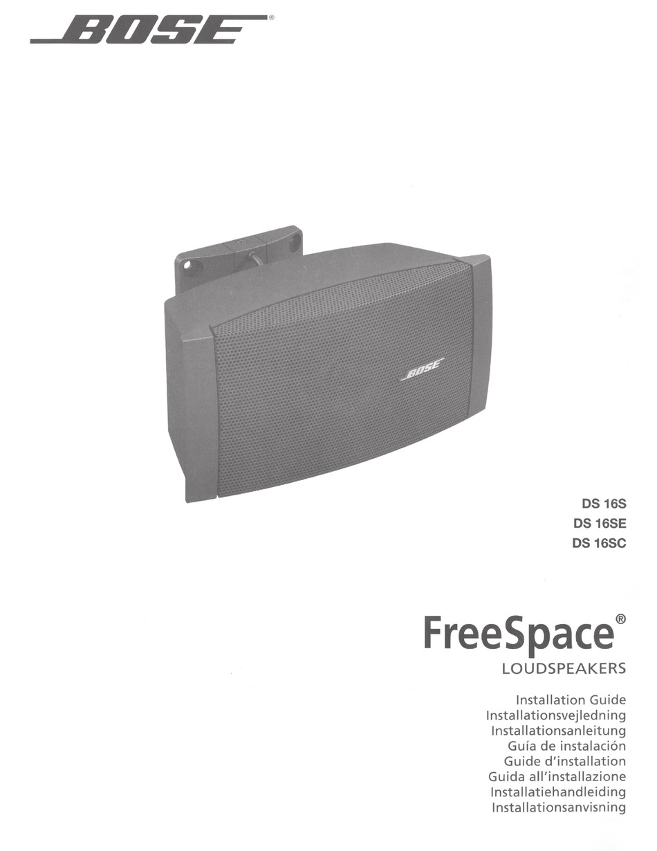 BOSE FREESPACE DS 16S SPEAKER INSTALLATION MANUAL | ManualsLib
