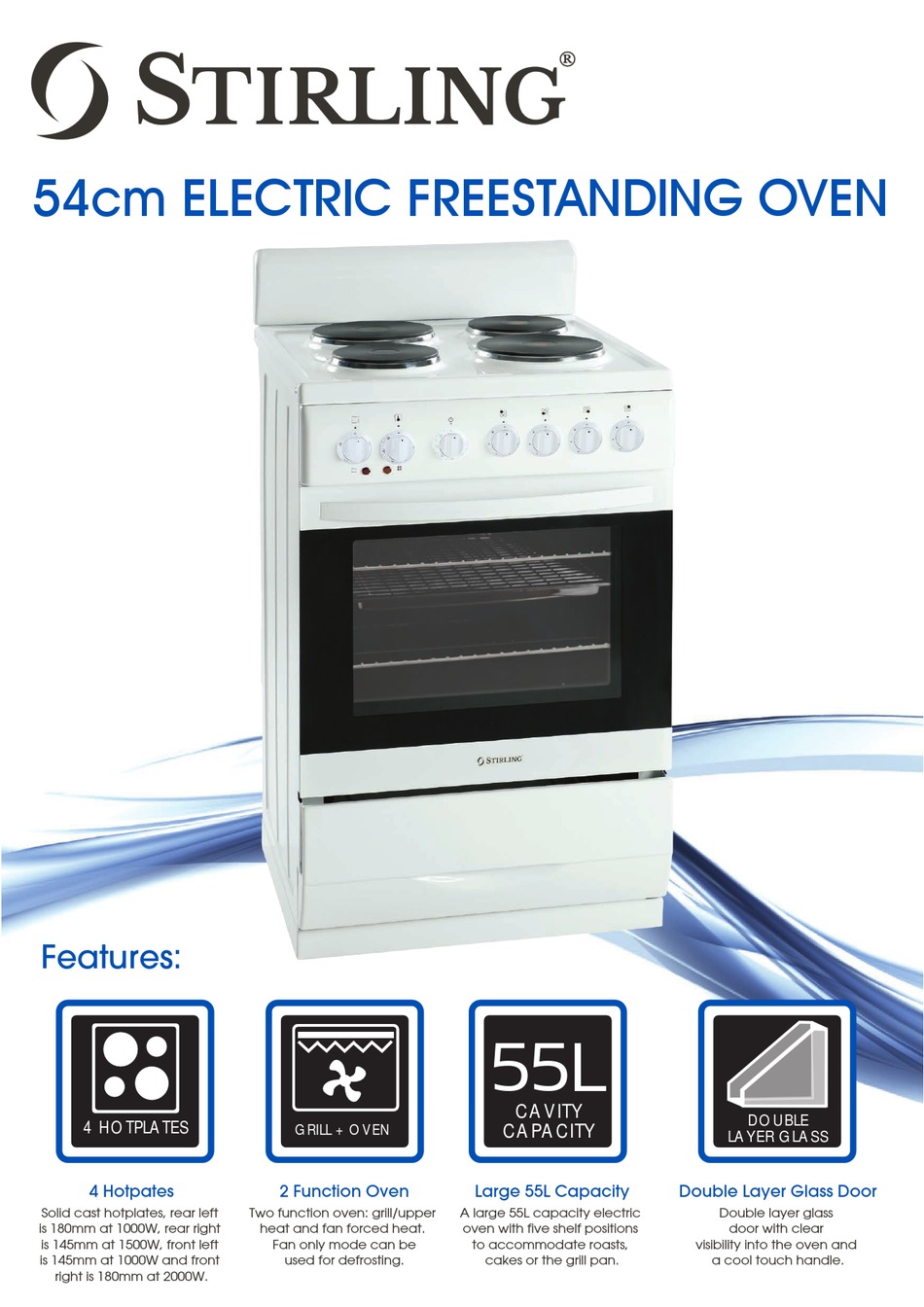 STIRLING TP54H4WH OVEN QUICK START MANUAL ManualsLib