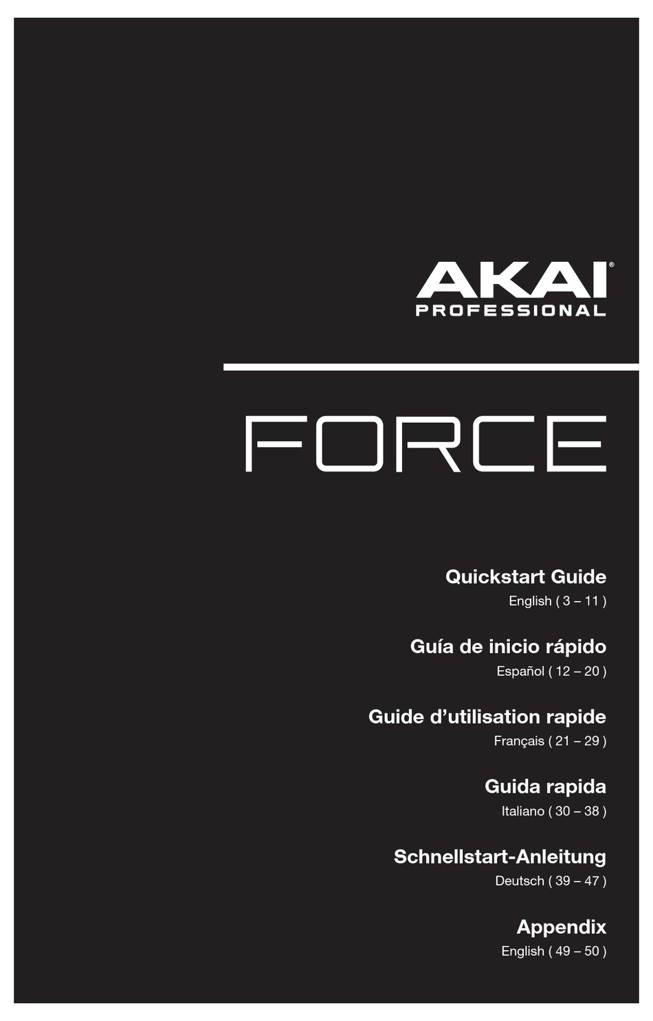 AKAI FORCE QUICK START MANUAL Pdf Download ManualsLib