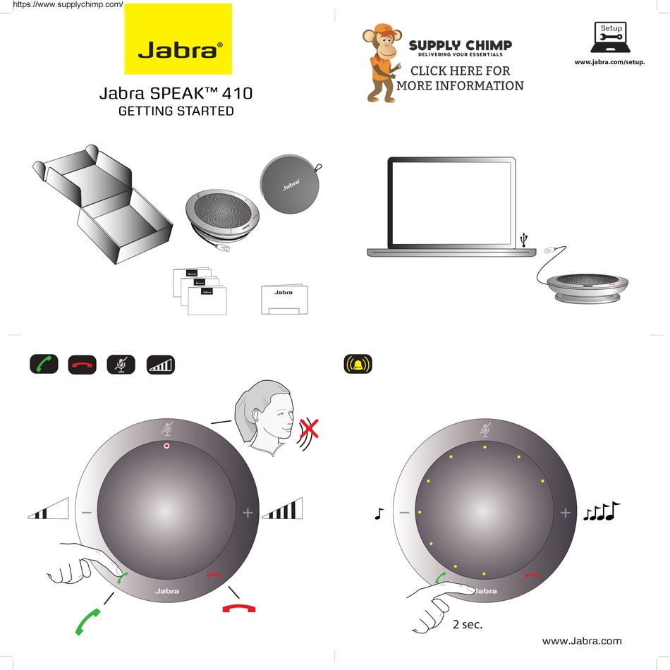 JABRA SPEAK 410 GETTING STARTED Pdf Download | ManualsLib