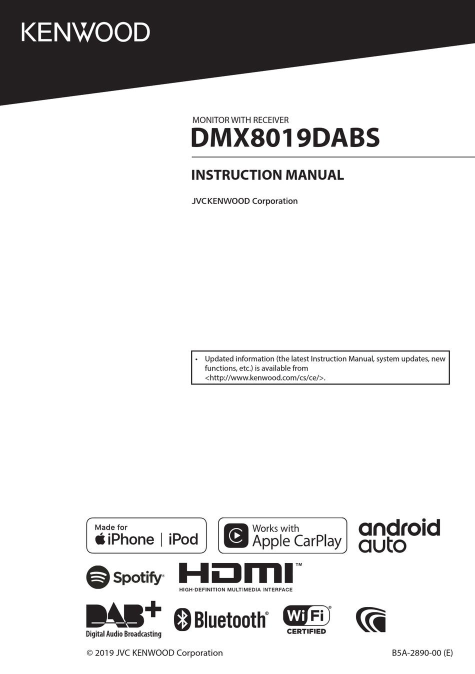 Kenwood Dmx8019dabs Instruction Manual Pdf Download Manualslib