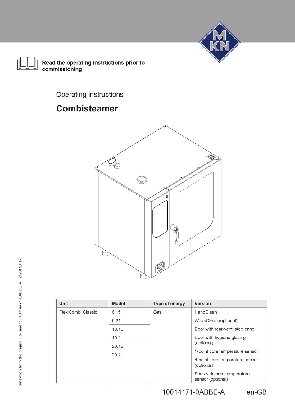 Mkn Flexibi Classic Series Operating Instructions Manual Pdf Download Manualslib