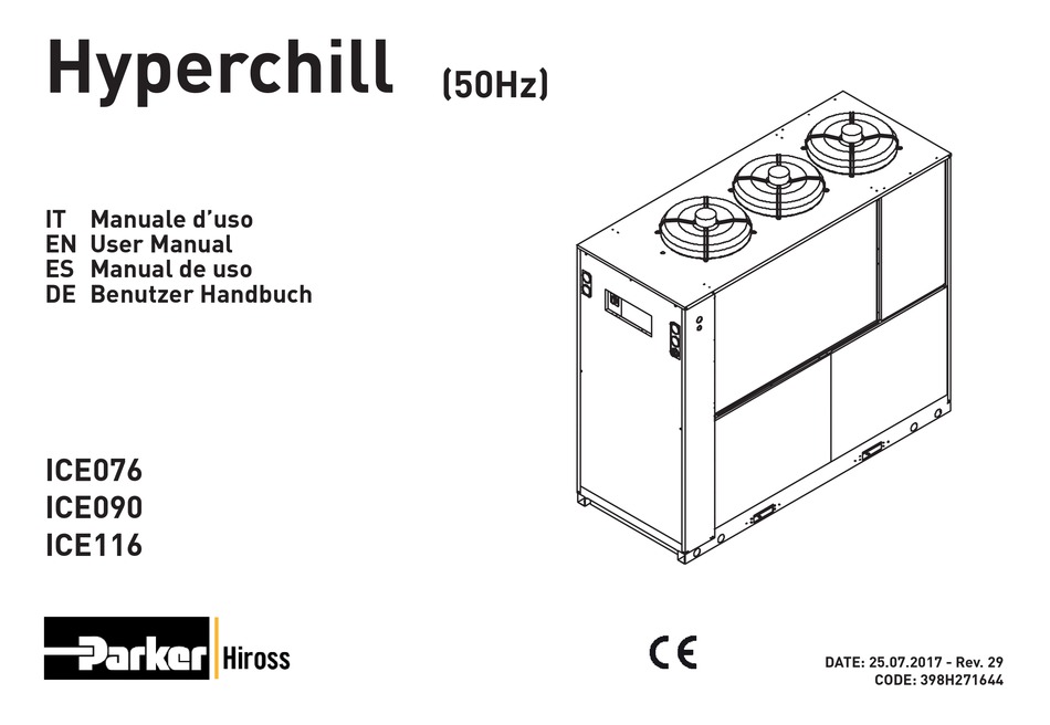 PARKER HIROSS HYPERCHILL ICE076 CHILLER USER MANUAL ManualsLib