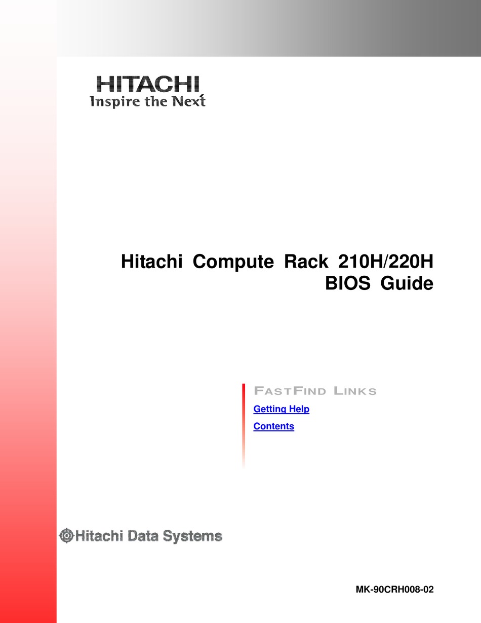 HITACHI 220H BIOS MANUAL Pdf Download | ManualsLib