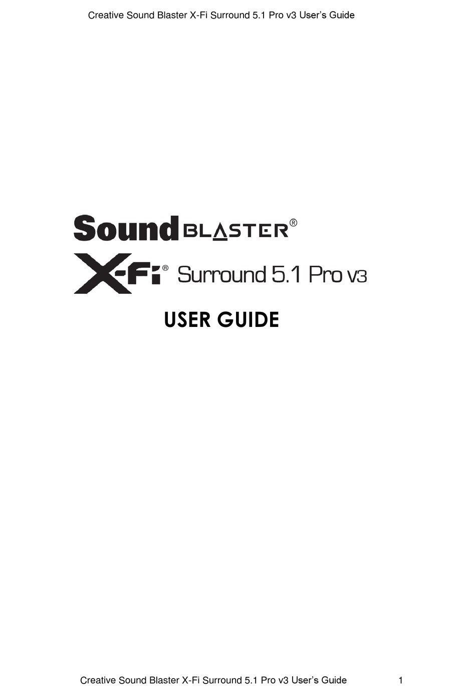 creative sound blaster x fi surround 5.1 manual pdf creative sound blaster x fi surround 5.1 manual pdf