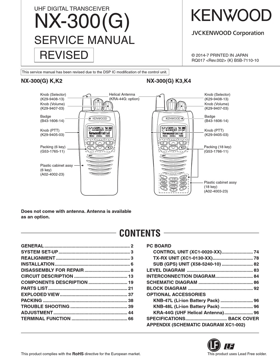 Kenwood KNB-48LAM Battery Pack for NX-200G/300G KNB-48L