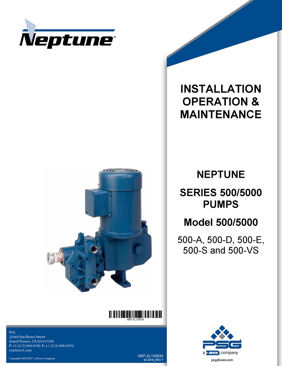 NEPTUNE 500 SERIES WATER PUMP 
