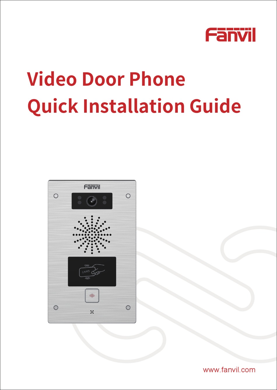 Fanvil I32v Quick Installation Manual Pdf Download Manualslib