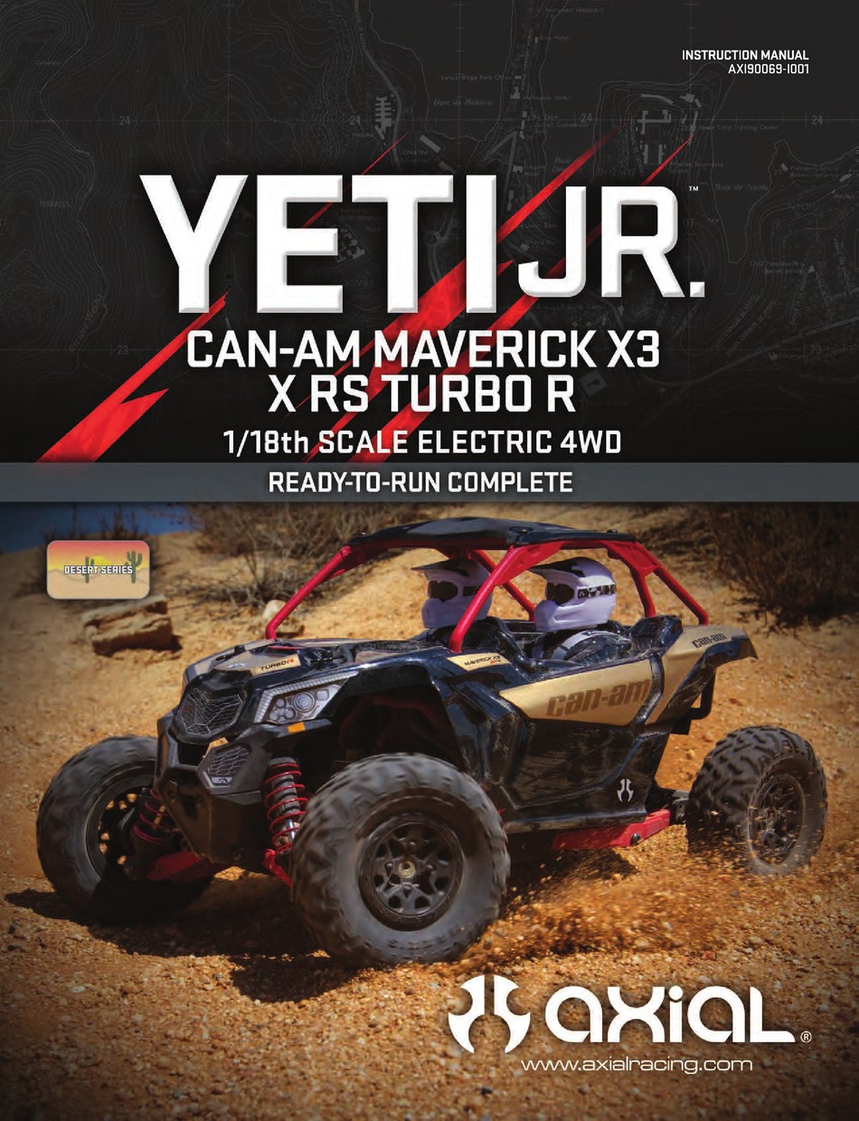 AXIAL YETI JR. CAN-AM MAVERICK X3 X RS TURBO R MOTORIZED TOY CAR ...