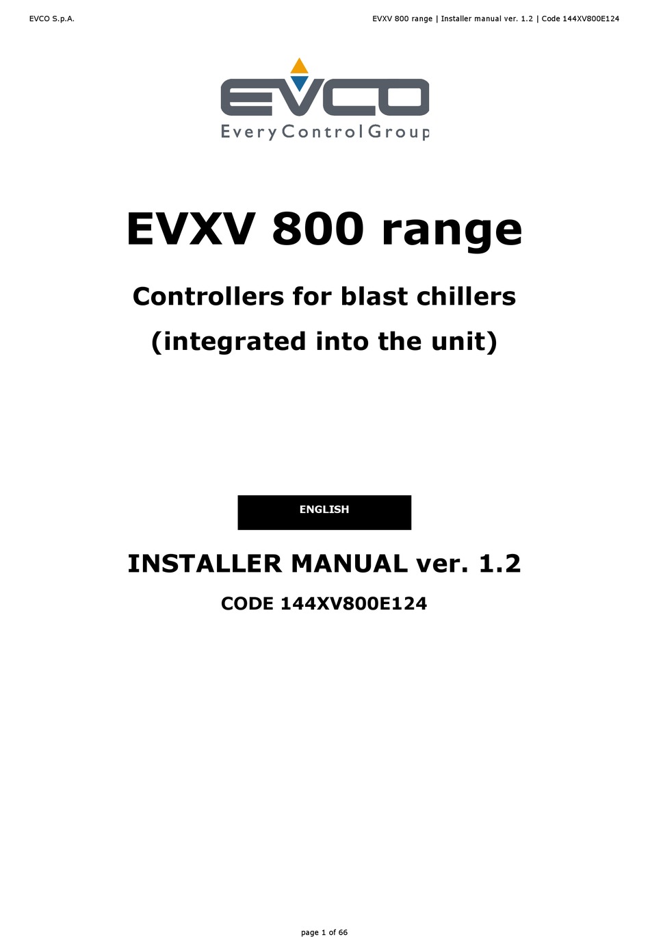 evco controls manual