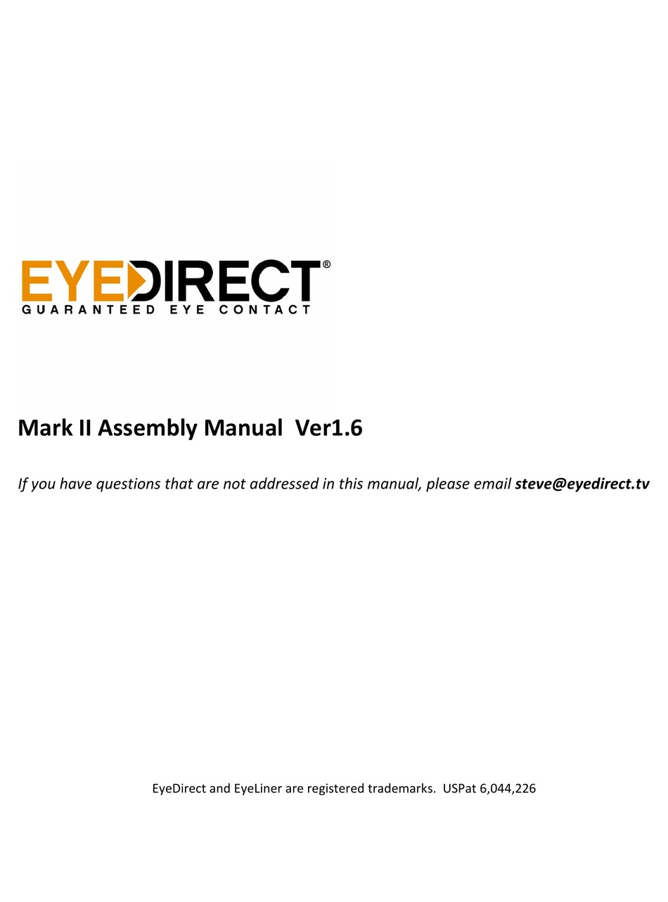 EYEDIRECT MARK II ASSEMBLY MANUAL Pdf Download ManualsLib