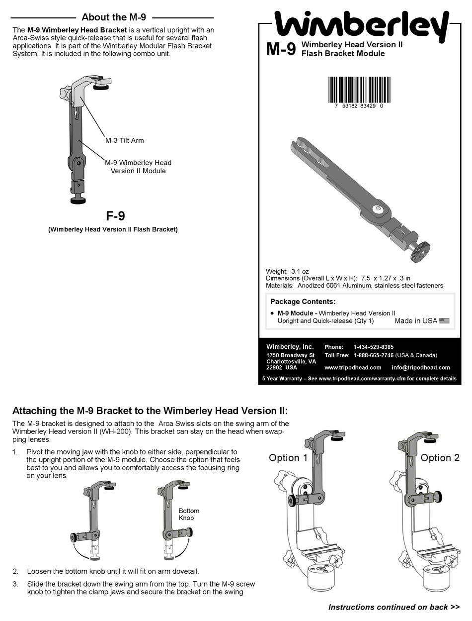 WIMBERLEY M9 QUICK START MANUAL Pdf Download ManualsLib