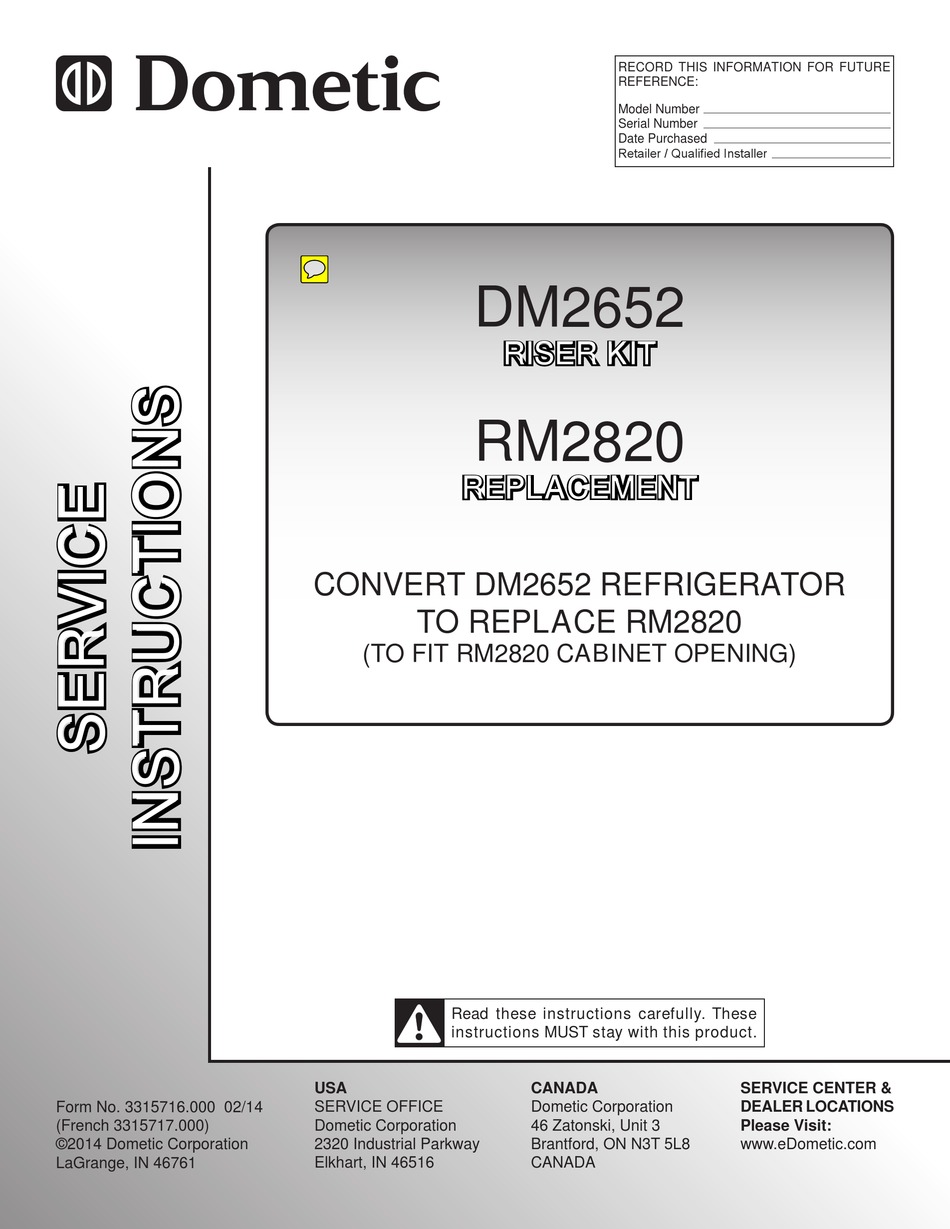 Dometic Model Dm2652 Manual Home Depot Mini Fridge
