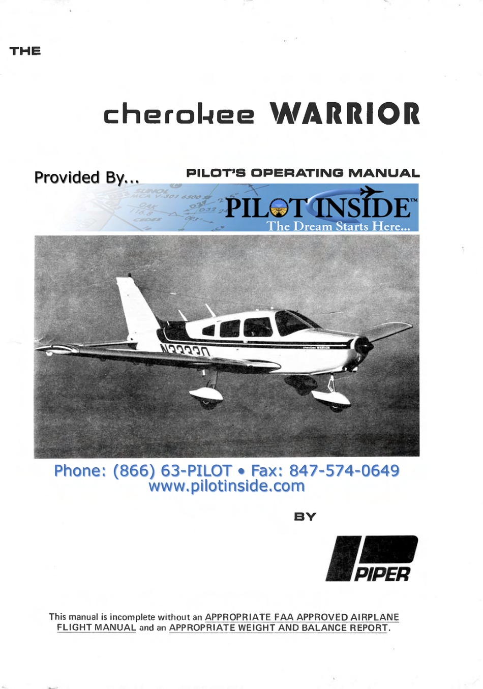 PIPER CHEROKEE WARRIOR AIRCRAFT PILOTS OPERATING MANUAL ManualsLib