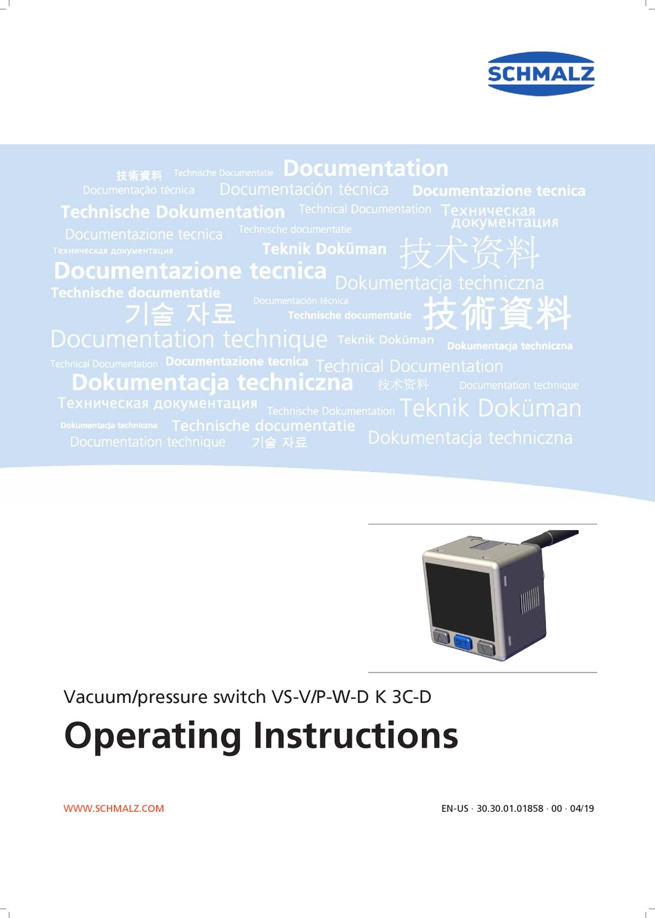 Schmalz Vs V W D Pnp K 3c D Operating Instructions Manual Pdf Download Manualslib