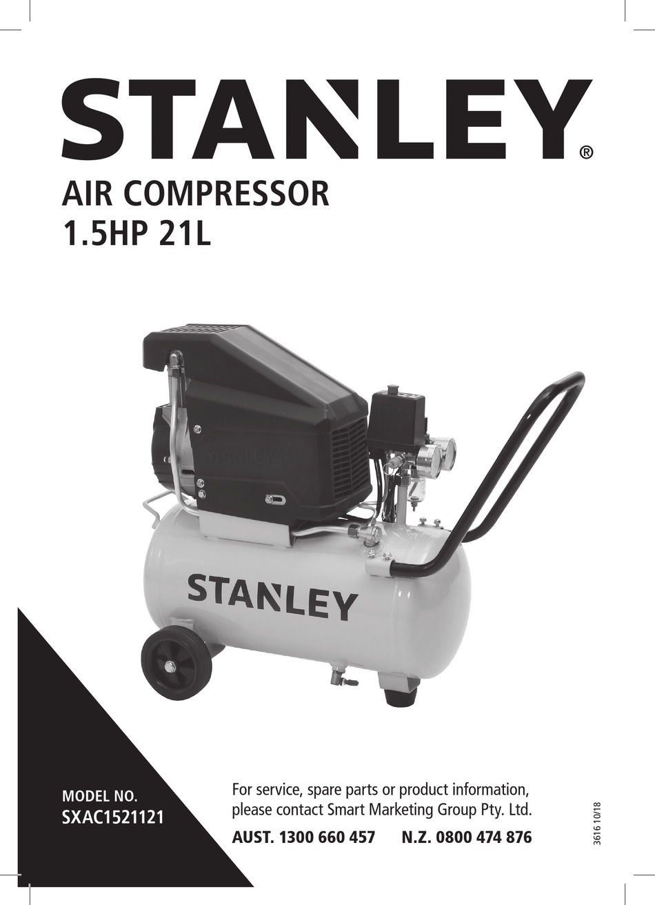 STANLEY SXAC1521121 AIR COMPRESSOR MANUAL ManualsLib