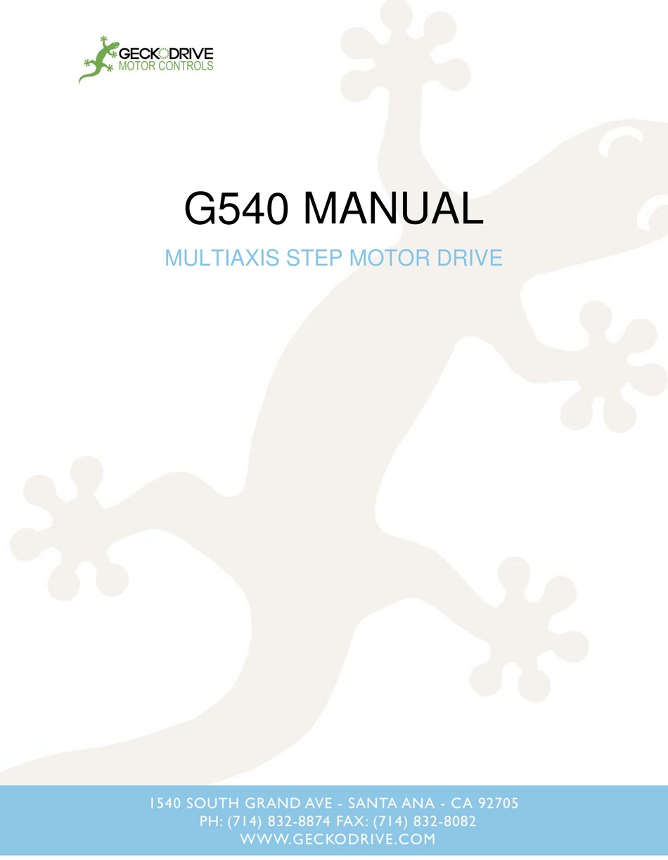 geckodrive g540 manual