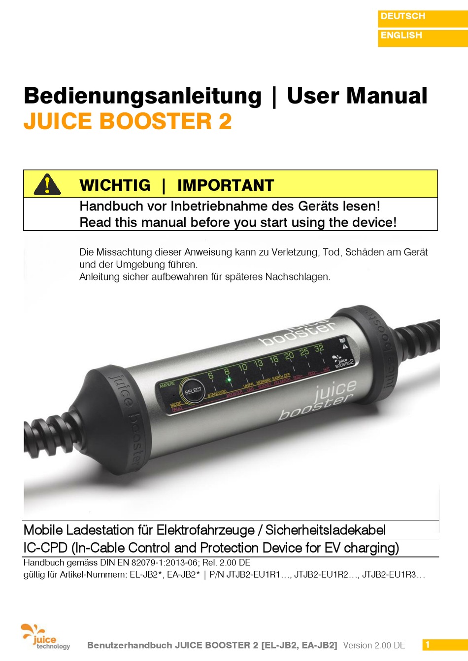 JUICE BOOSTER 2 USER MANUAL Pdf Download ManualsLib