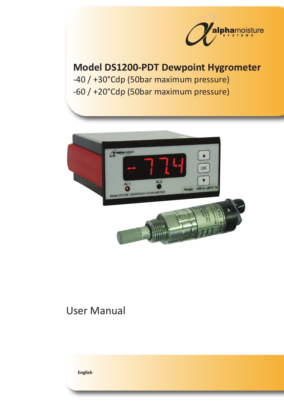 ALPHA MOISTURE SYSTEMS DS1200PDT USER MANUAL Pdf Download ManualsLib