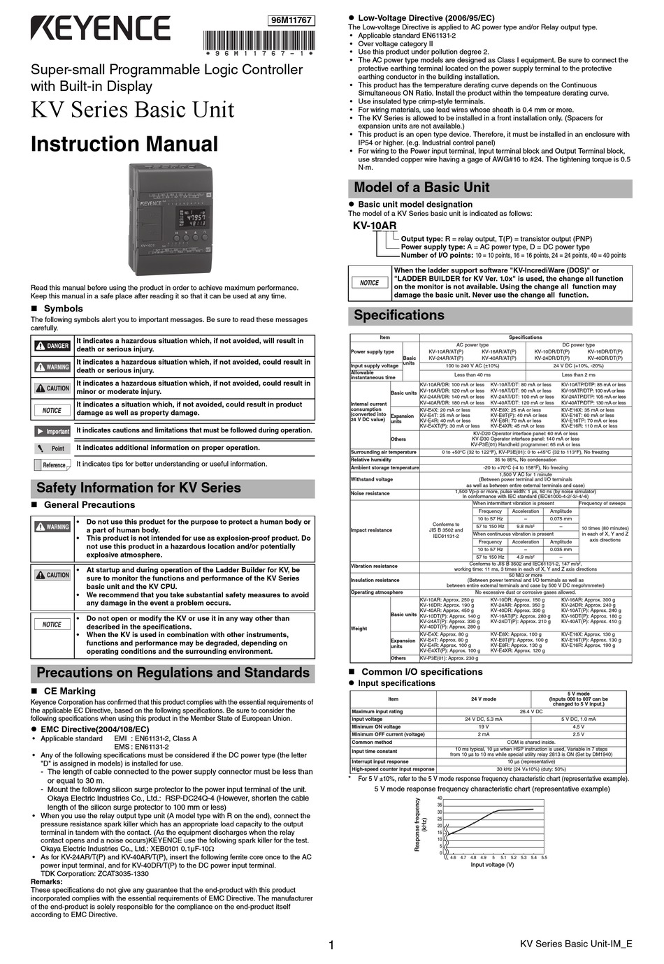 KEYENCE KV-10AR INSTRUCTION MANUAL Pdf Download | ManualsLib