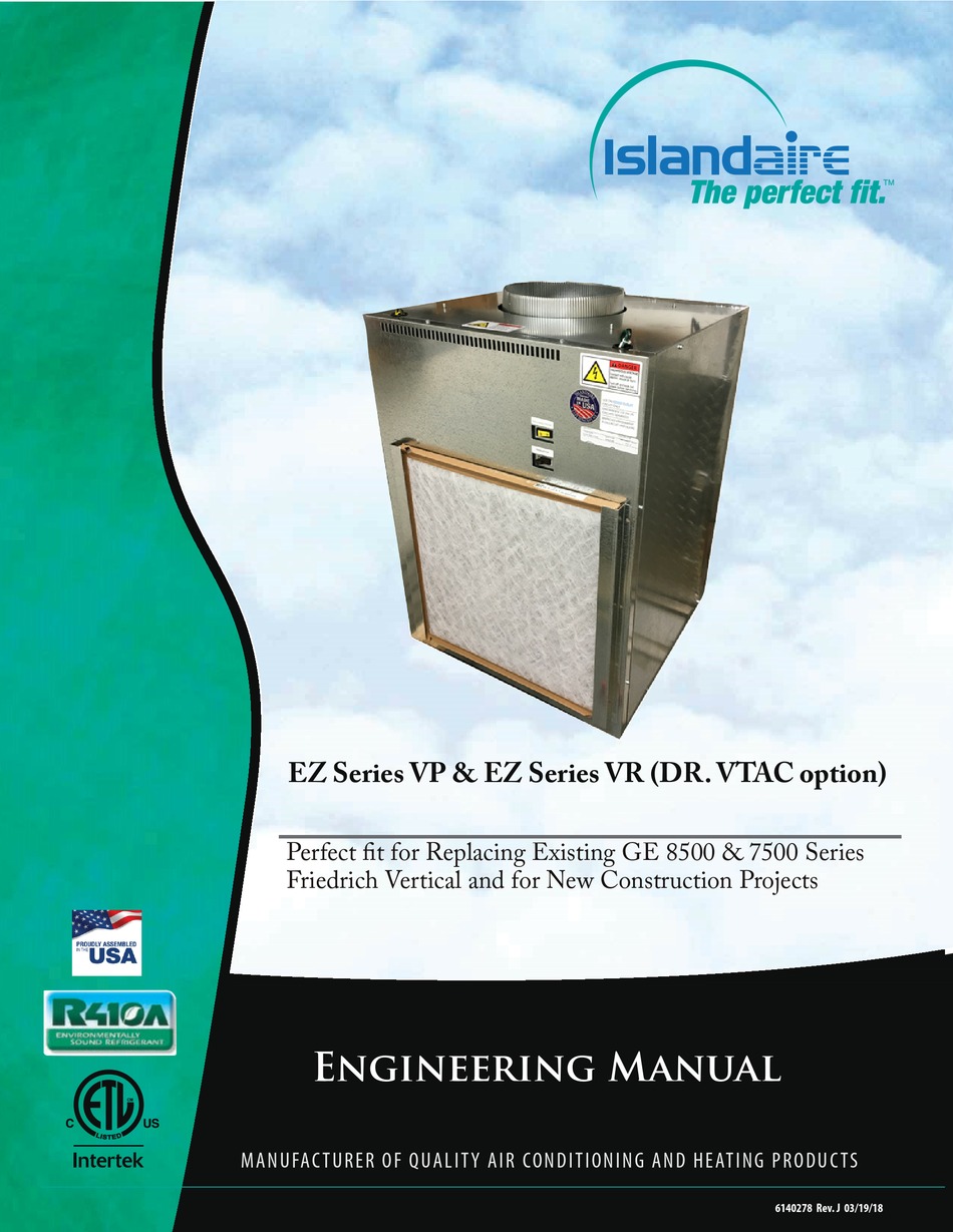 ISLANDAIRE EZ SERIES ENGINEERING MANUAL Pdf Download | ManualsLib