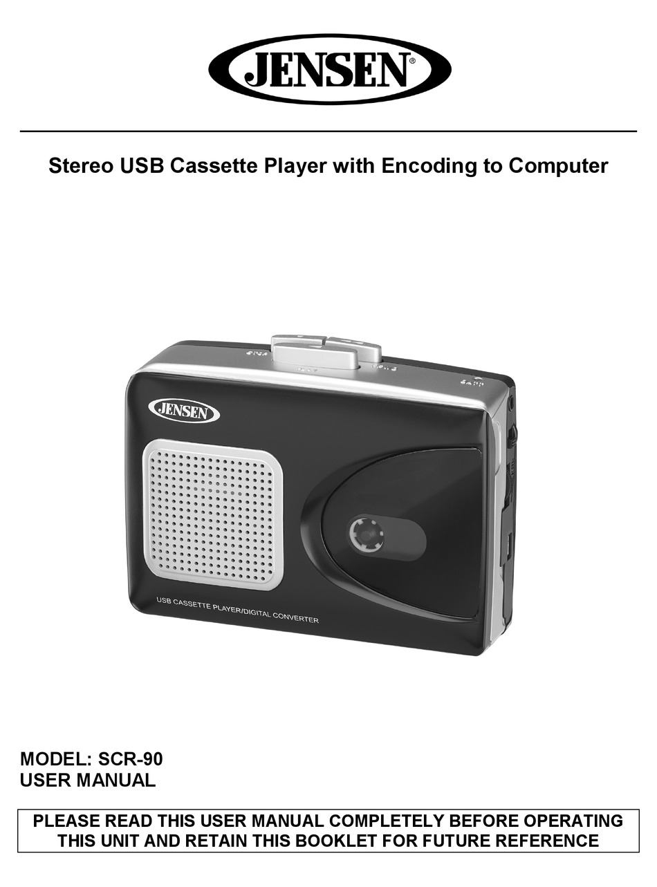JENSEN SCR90 CASSETTE PLAYER USER MANUAL ManualsLib