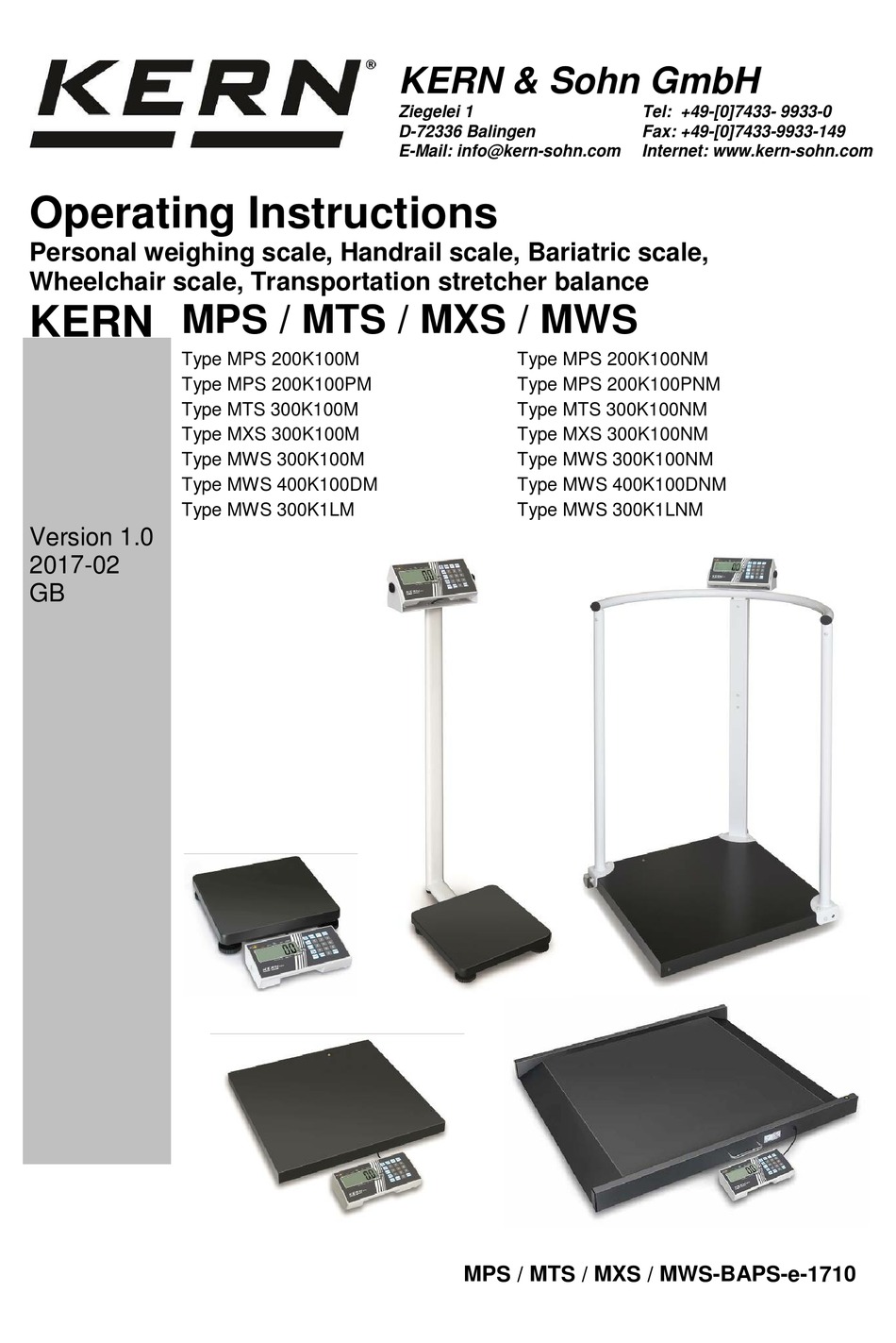 Kern professional personal scale MPS with calibration and medical approval