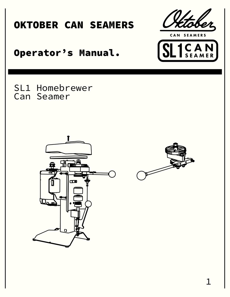 OKTOBER SL1 HOMEBREWER OPERATOR'S MANUAL Pdf Download | ManualsLib