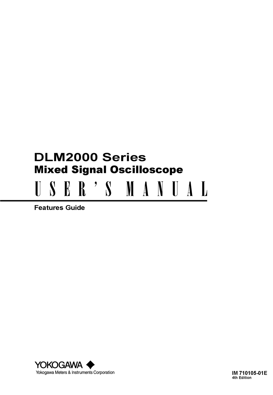 YOKOGAWA DLM2000 SERIES USER MANUAL Pdf Download ManualsLib