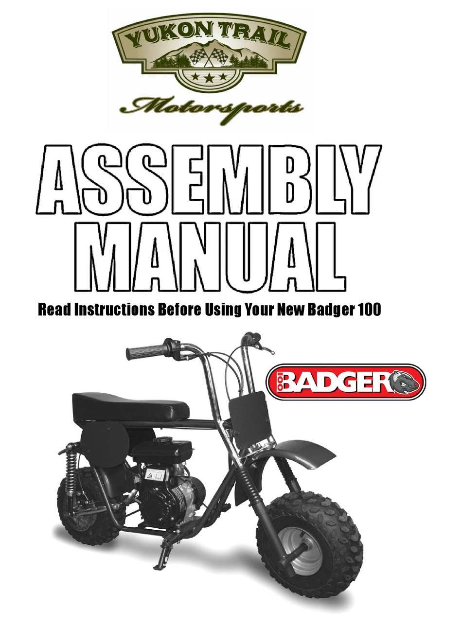 YUKON TRAIL BADGER 100 ASSEMBLY MANUAL Pdf Download ManualsLib