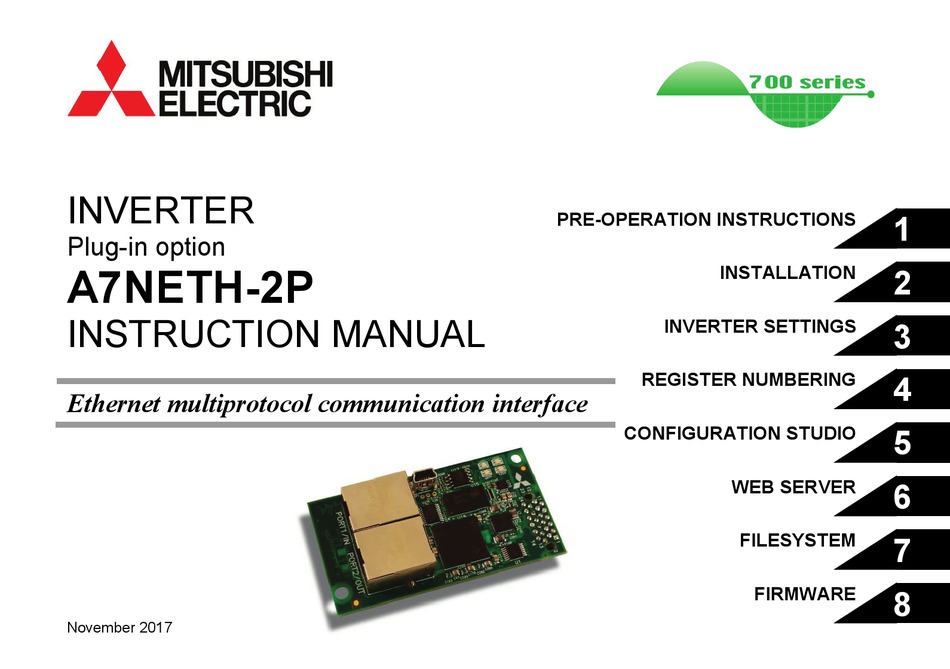 MITSUBISHI 700 SERIES INVERTER INSTRUCTION MANUAL | ManualsLib
