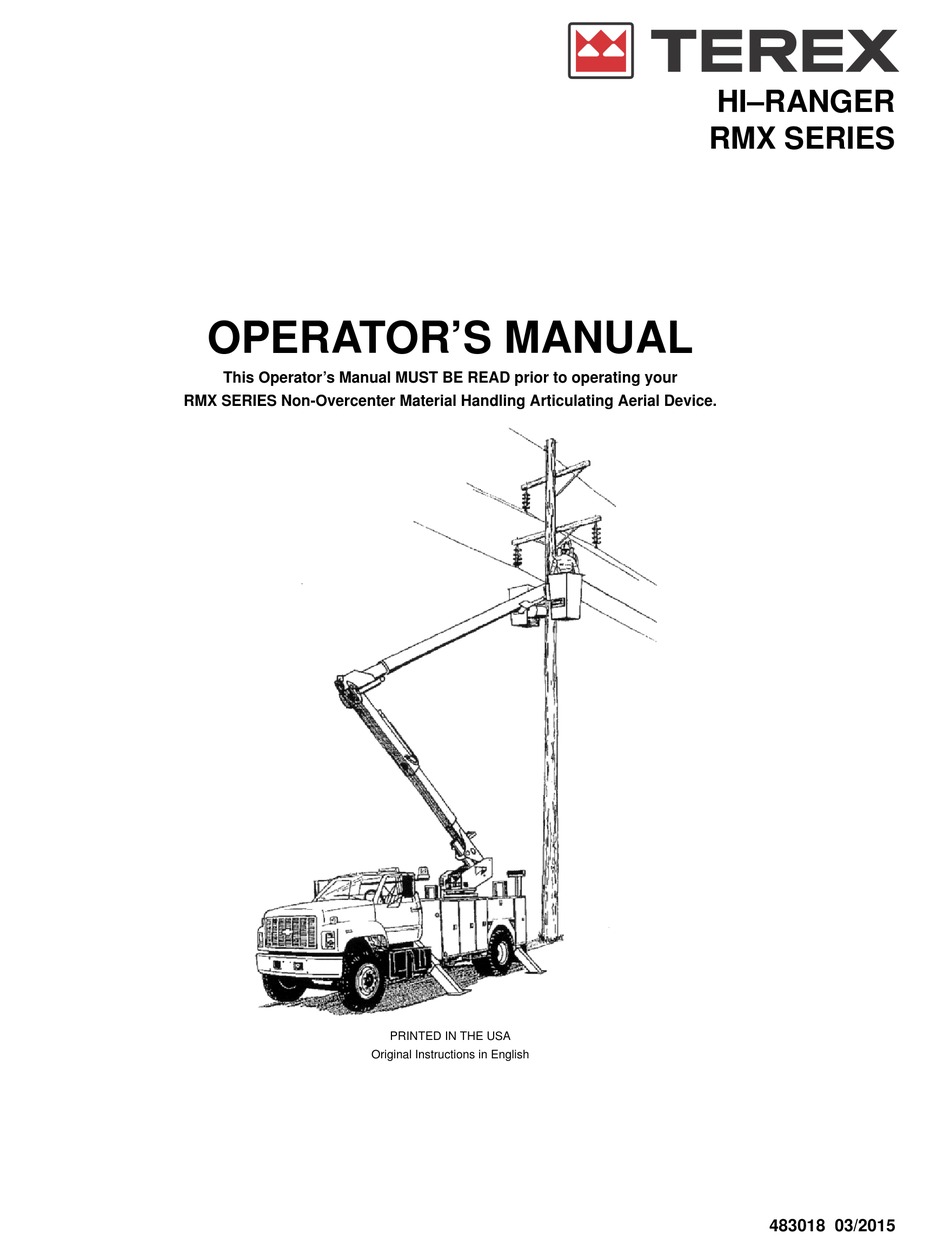 TEREX RMX SERIES OPERATOR