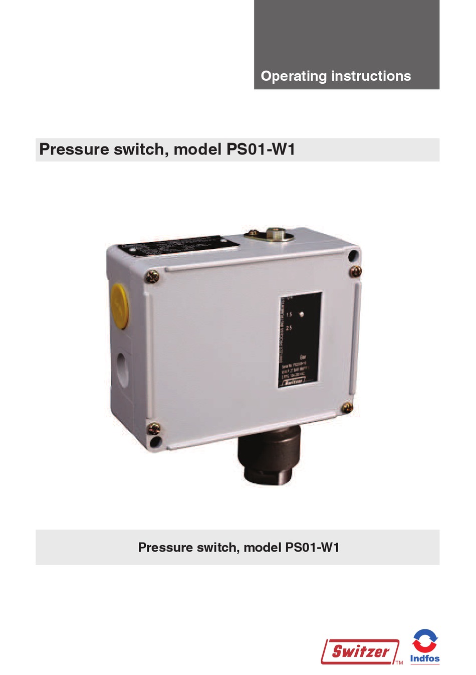 SWITZER PS01W1 SWITCH OPERATING INSTRUCTIONS MANUAL ManualsLib