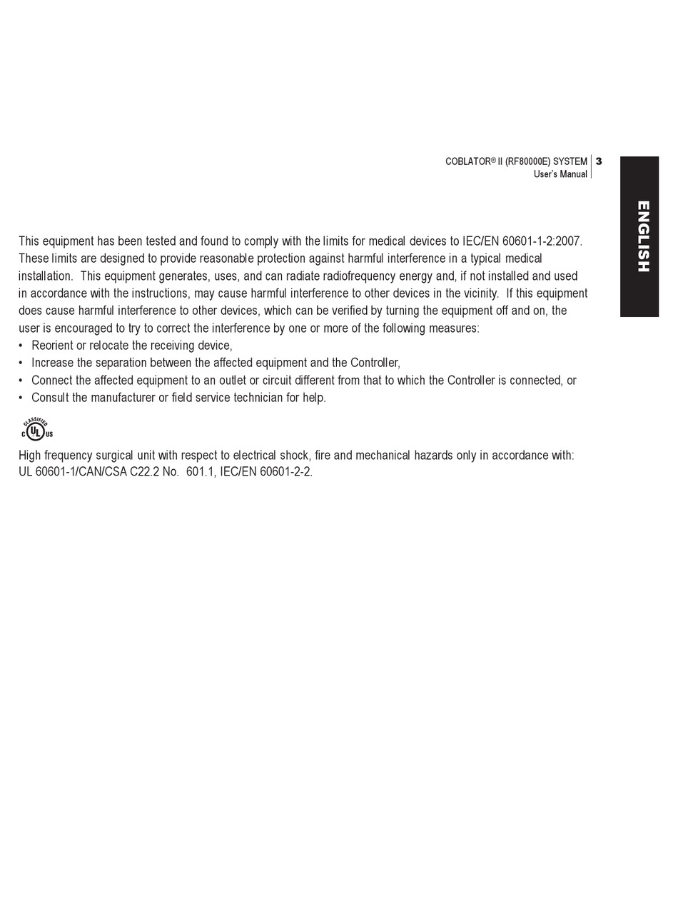ARTHROCARE COBLATOR II USER MANUAL Pdf Download ManuaLib