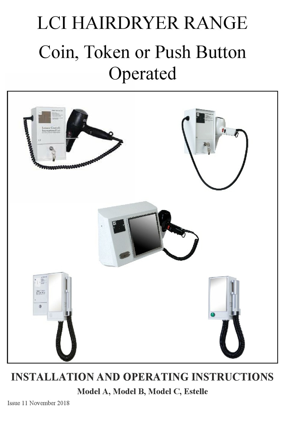 LCI A HAIR DRYER INSTALLATION AND OPERATING INSTRUCTIONS ManualsLib