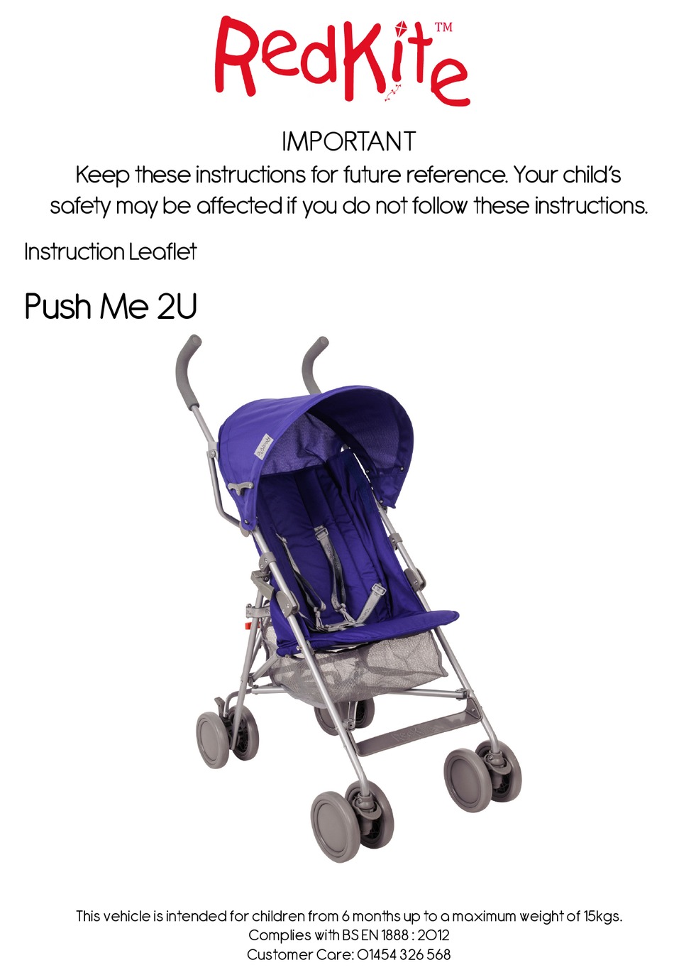 Red kite store pushchair instructions