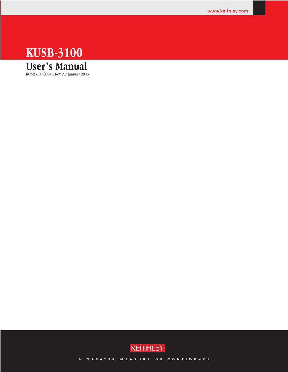 Keithley Kusb 3100 Drivers