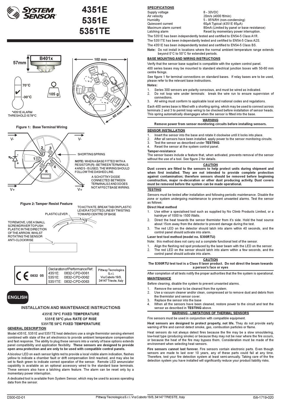 SYSTEM SENSOR 5351E MANUAL Pdf Download | ManualsLib  System Sensor 2351e Smoke Detector Wiring Diagram    ManualsLib
