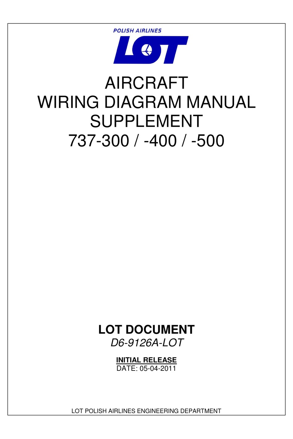 BOEING 737-300 WIRING DIAGRAM MANUAL SUPPLEMENT Pdf Download | ManualsLib