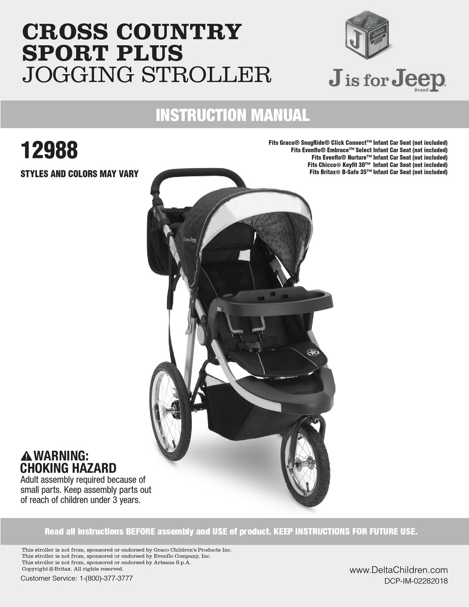 Delta Children J Is For Jeep Cross Country Sport Plus Instruction Manual Pdf Download Manualslib