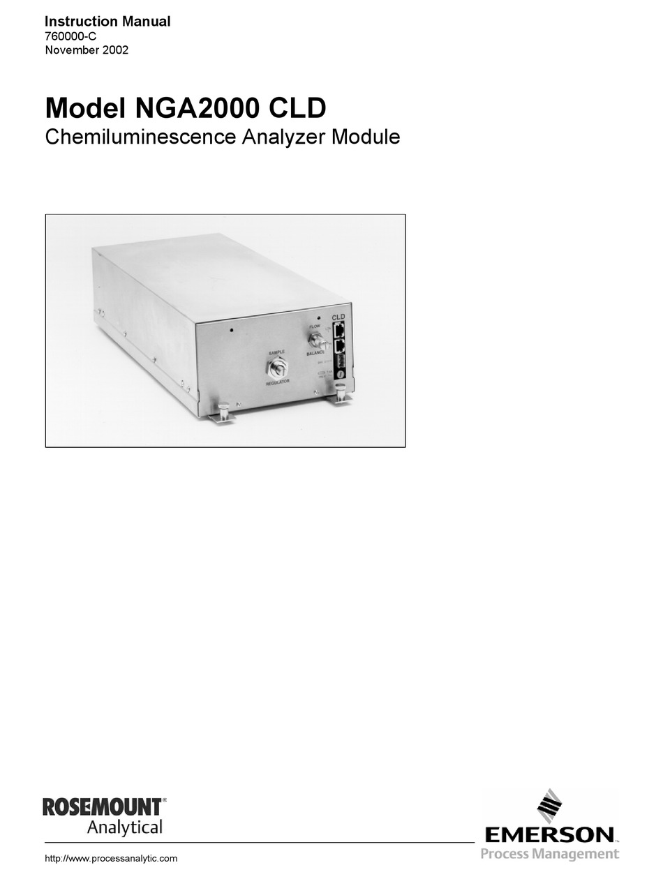 EMERSON ROSEMOUNT ANALYTICAL NGA2000 CLD INSTRUCTION MANUAL Pdf