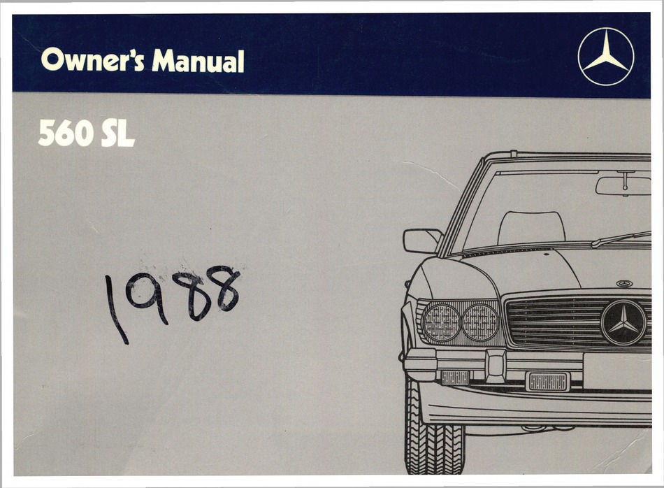 Mercedes Benz 560 Sl 107 1988 Owner S Manual Pdf Download Manualslib Mercedes Benz 560 Sl 107 1988 Owner S Manual Pdf Download Manualslib
