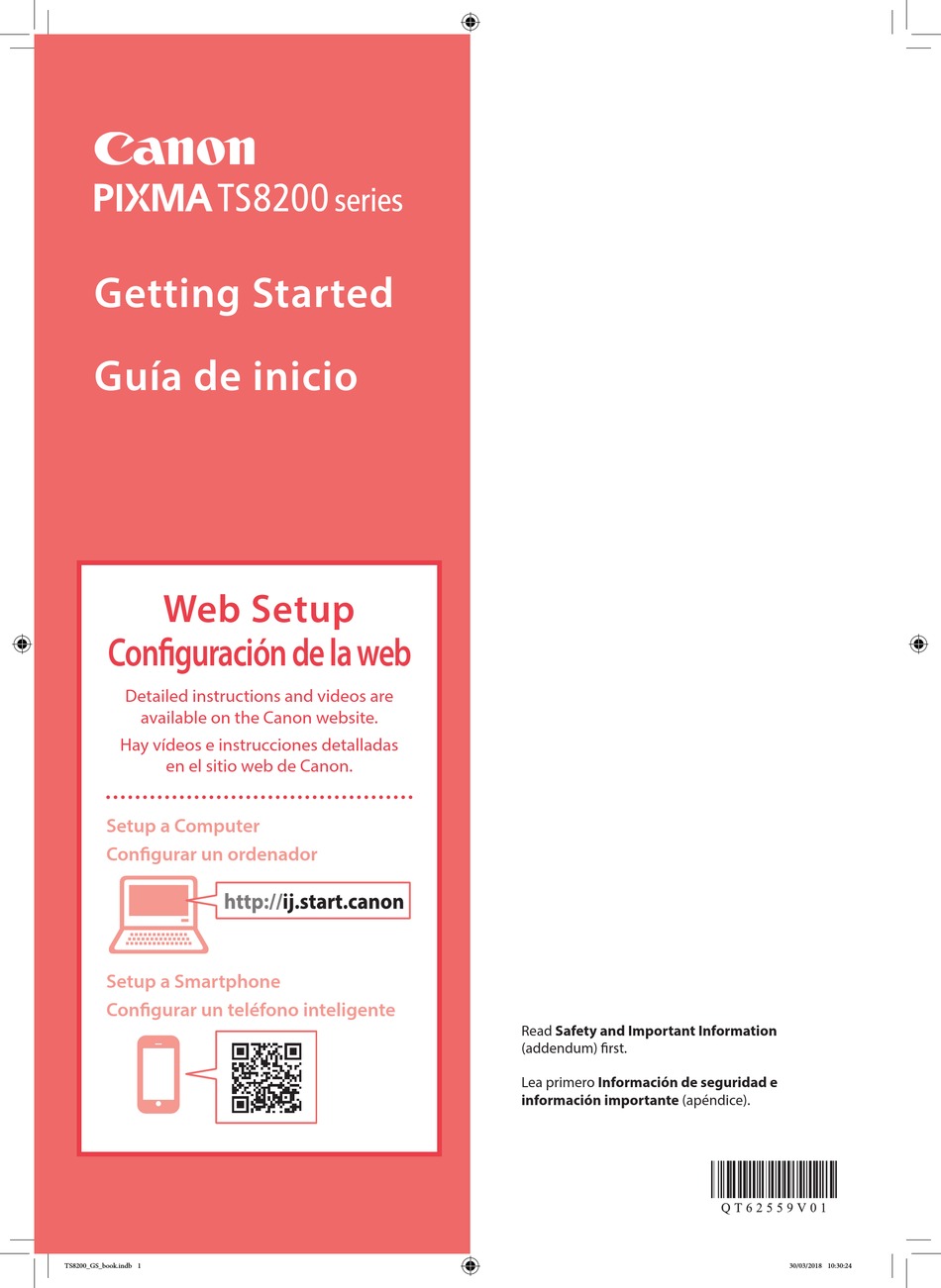 CANON PIXMA TS8200 SERIES GETTING STARTED Pdf Download | ManualsLib